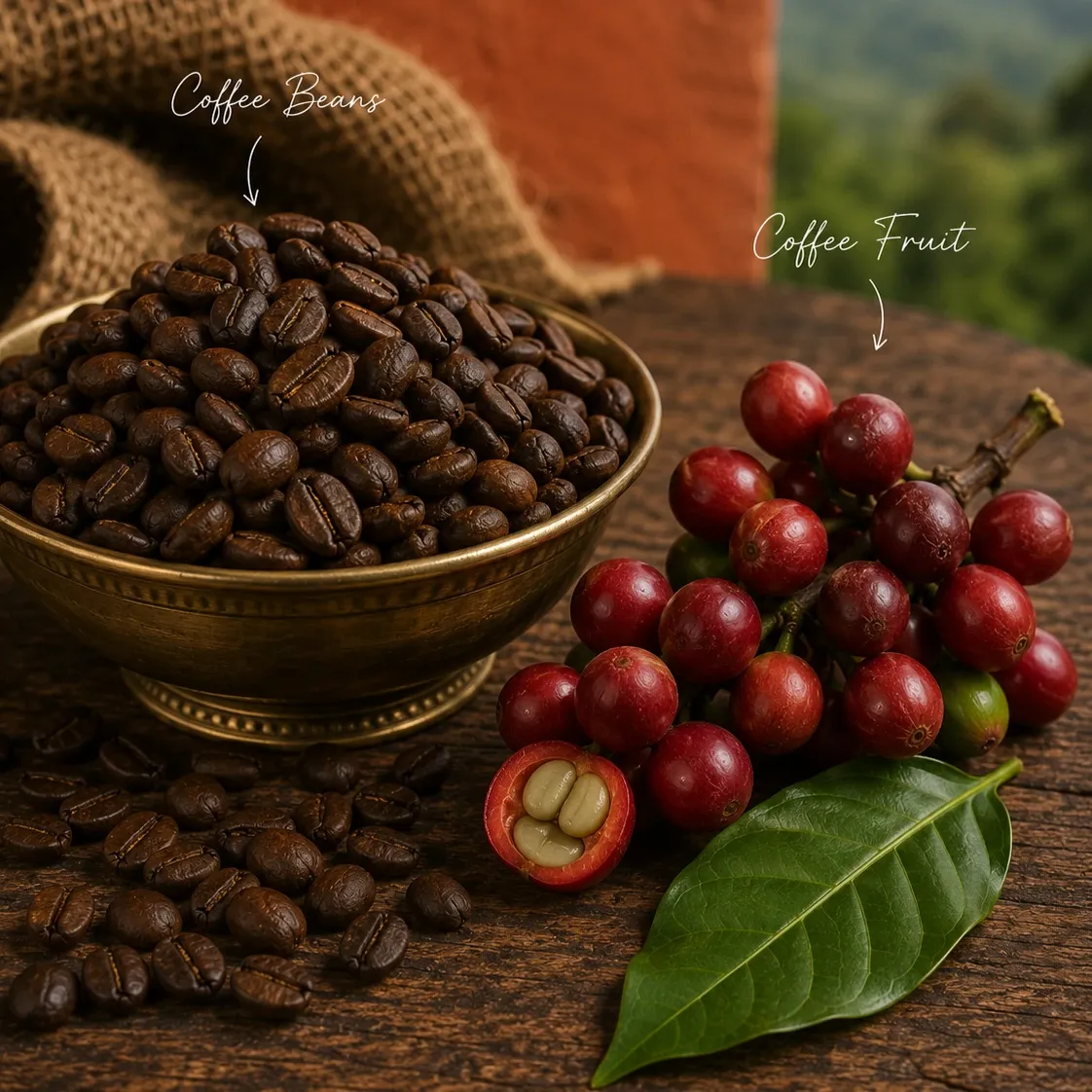 High-altitude shade-grown Araku Arabica coffee beans hand-harvested by tribal farmers