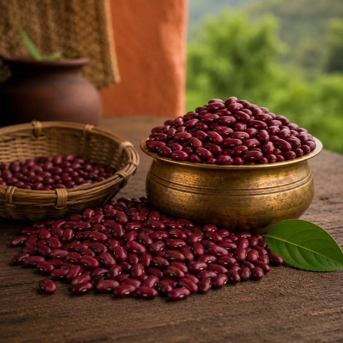 Natural organic red kidney beans (rajma) sourced from organic hill soil
